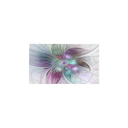 Colorful Abstract Flower Modern Floral Fractal Art Bath Rug 16''x 28''