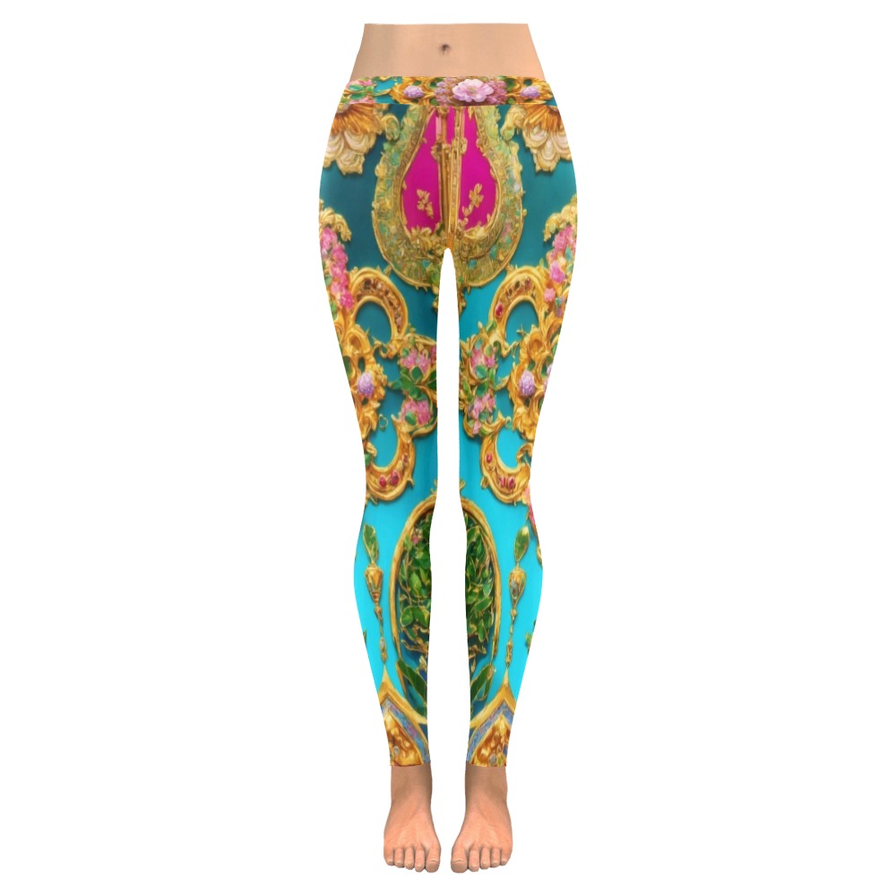 Futuristic magnificent persian Collectable Fly Women's Low Rise Leggings (Invisible Stitch) (Model L05)