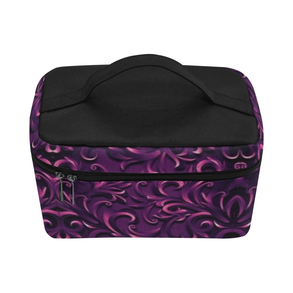 Purple Cosmetic Bag Cosmetic Bag/Large (Model 1658)