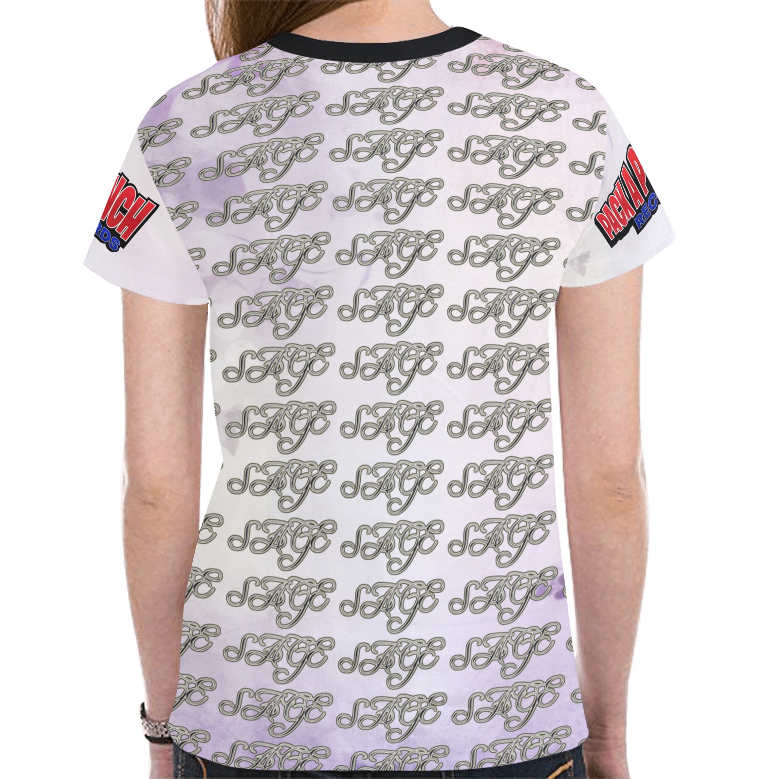 Sage Lilac Pack A Punch New All Over Print T-shirt for Women (Model T45)