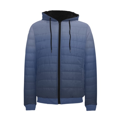 dk blu sp Men's Padded Hooded Jacket (Model H42)