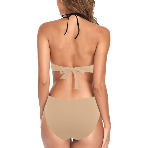 Nude Fringe Swimsuit Women's Fringe Swimsuit (Model S32)