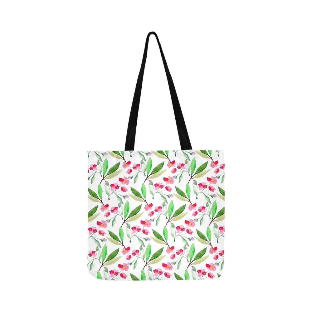 Watercolor pink floral pattern Reusable Shopping Bag Model 1660 (Two sides)