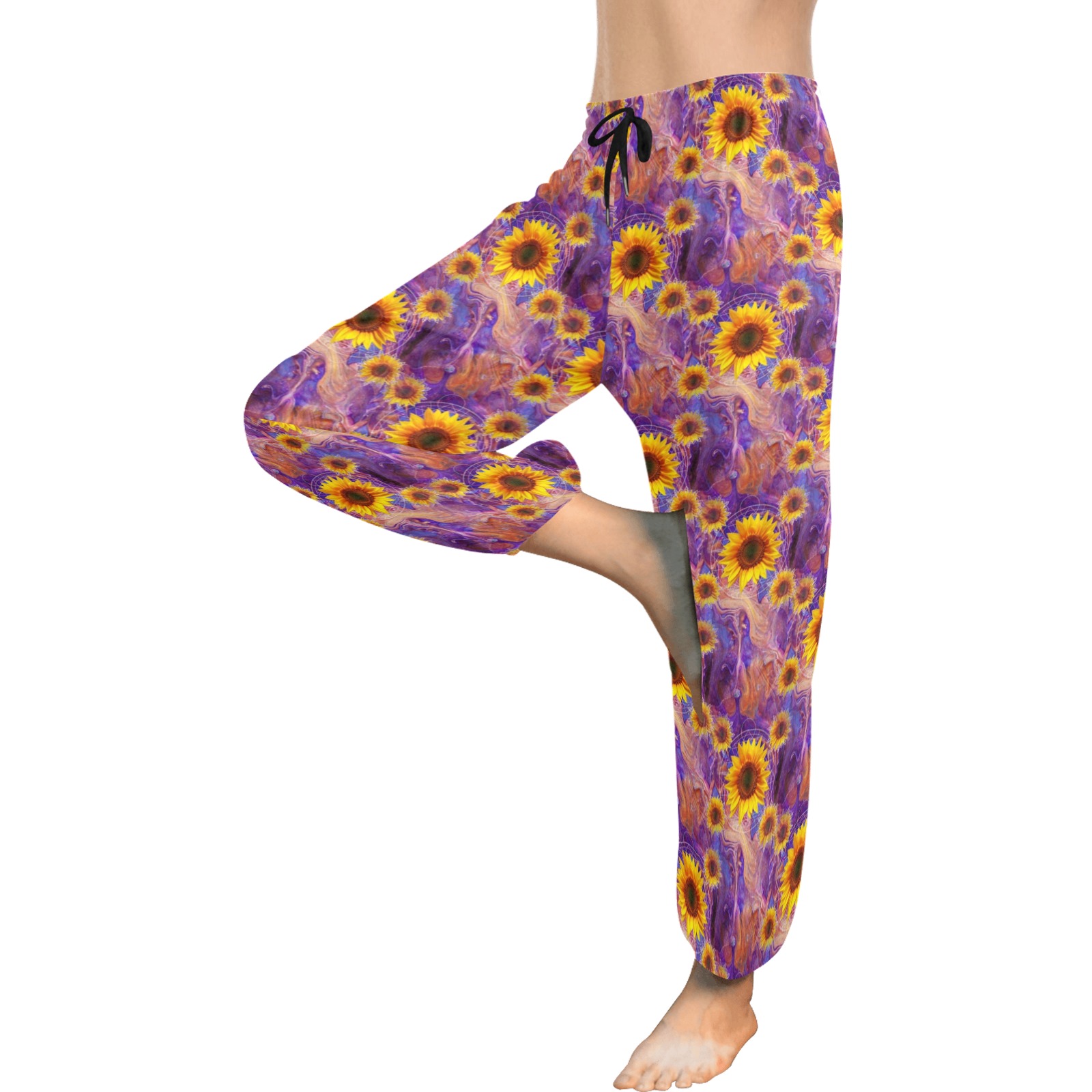 sunflower Women's All Over Print Harem Pants (Model L18)