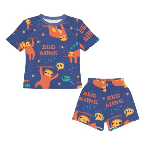 Sloth Bed Time Pajamas Little Boys' Short Pajama Set