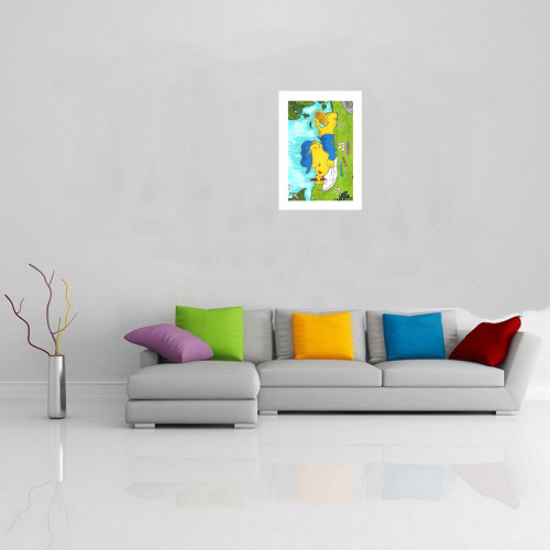 Ferald Drawing By The Waterfall Art Print 19‘’x28‘’