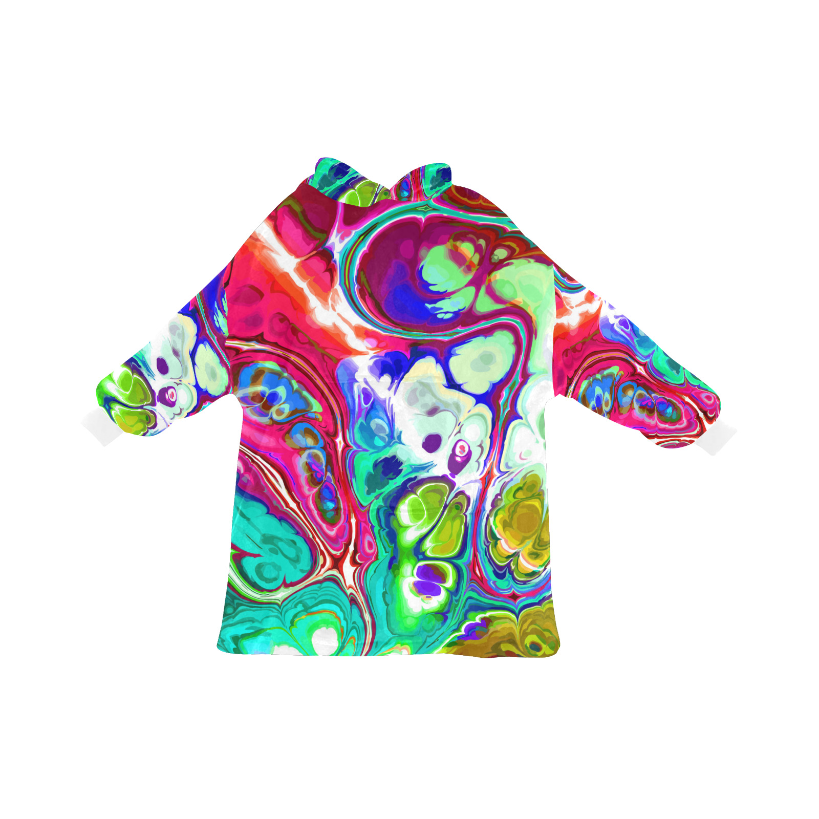 Abstract Liquid Marble Pouring Modern Art Texture Blanket Hoodie for Women