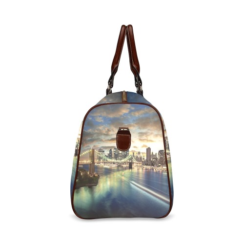 Amazing New York cityscape - taken after sunset Travel bag Waterproof Travel Bag/Large (Model 1639)