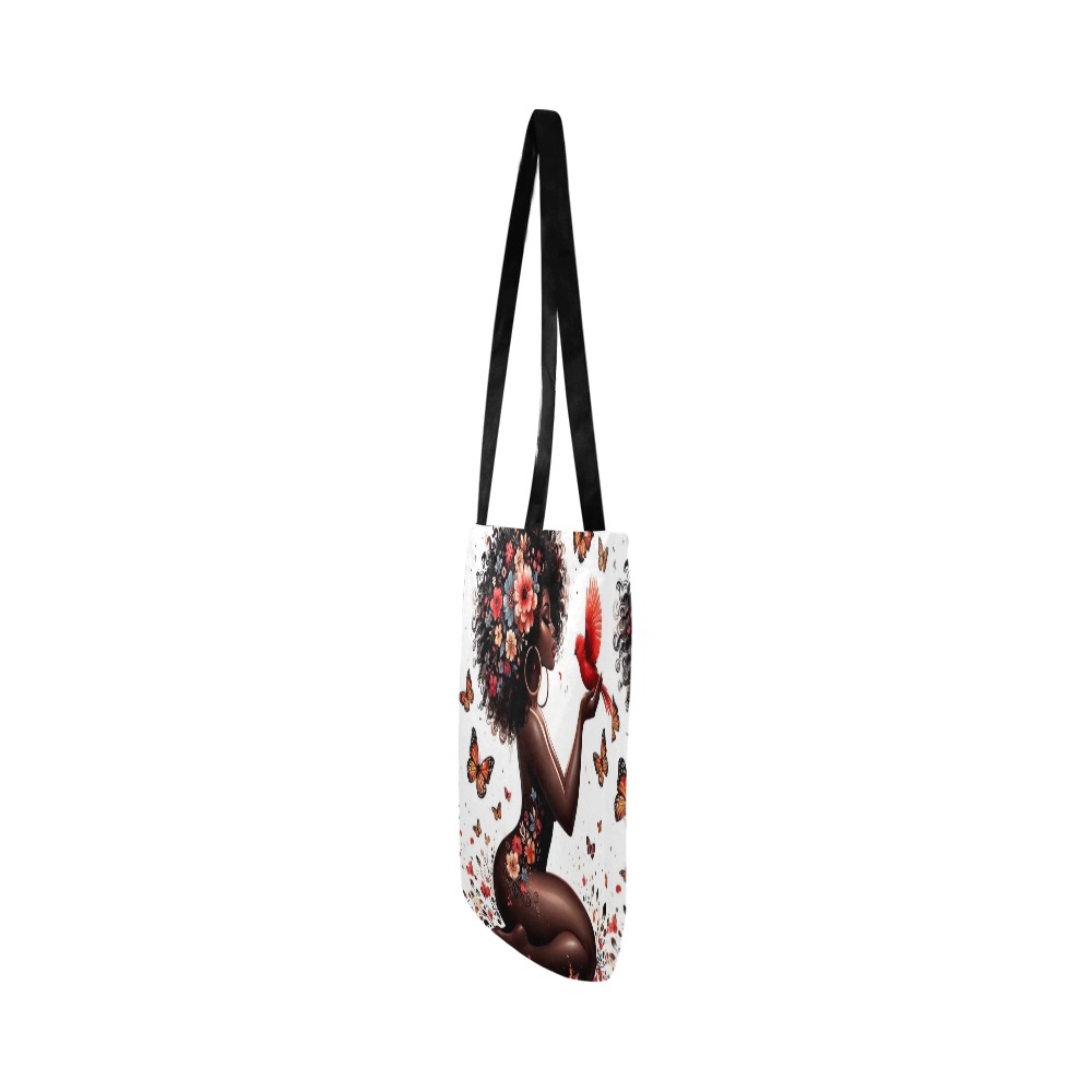 Body Flower Lady Reusable Shopping Bag Model 1660 (Two sides)