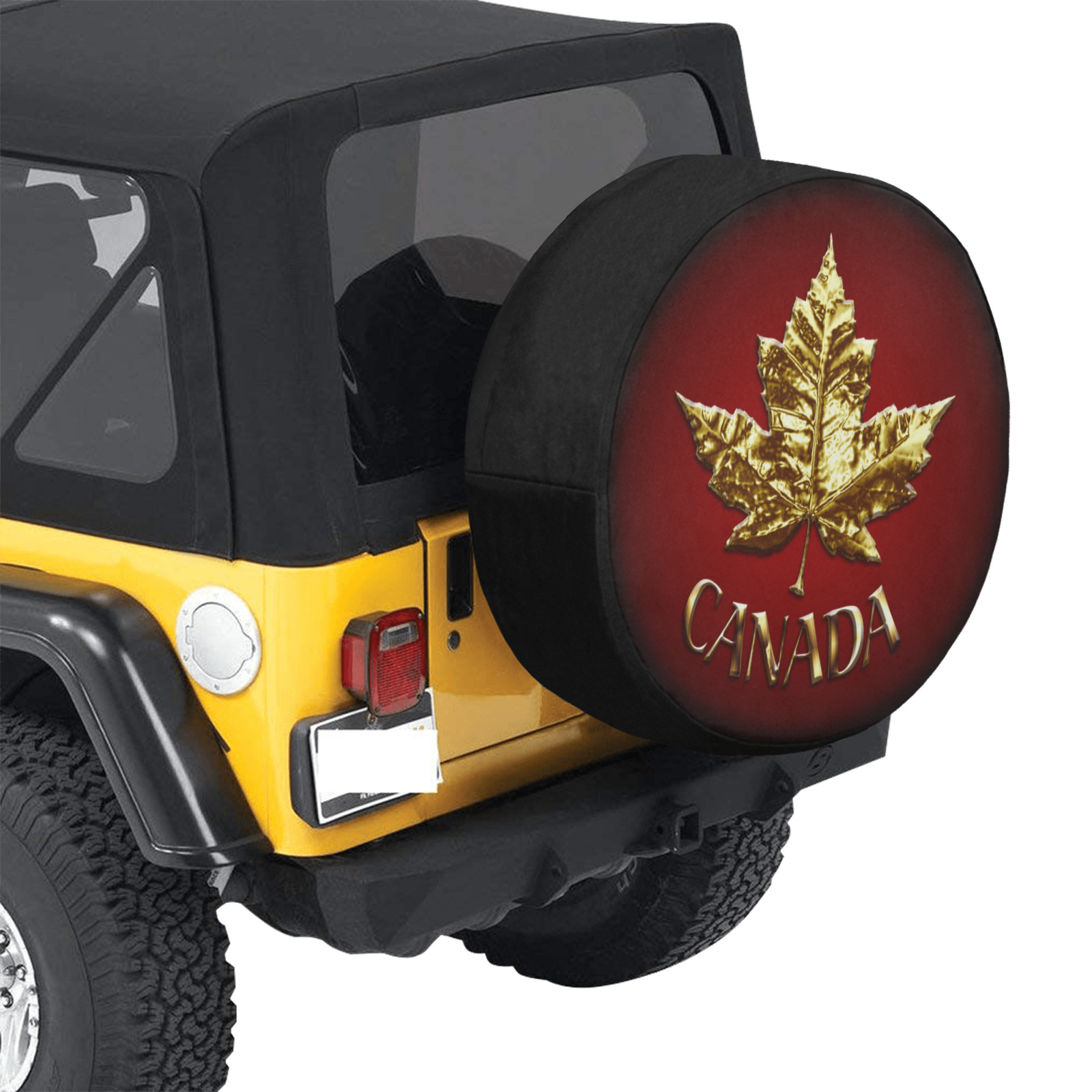 Gold Canada Medal 34 Inch Spare Tire Cover
