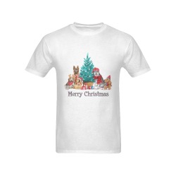 Christmas Dogs Men's T-Shirt in USA Size (Front Printing Only)