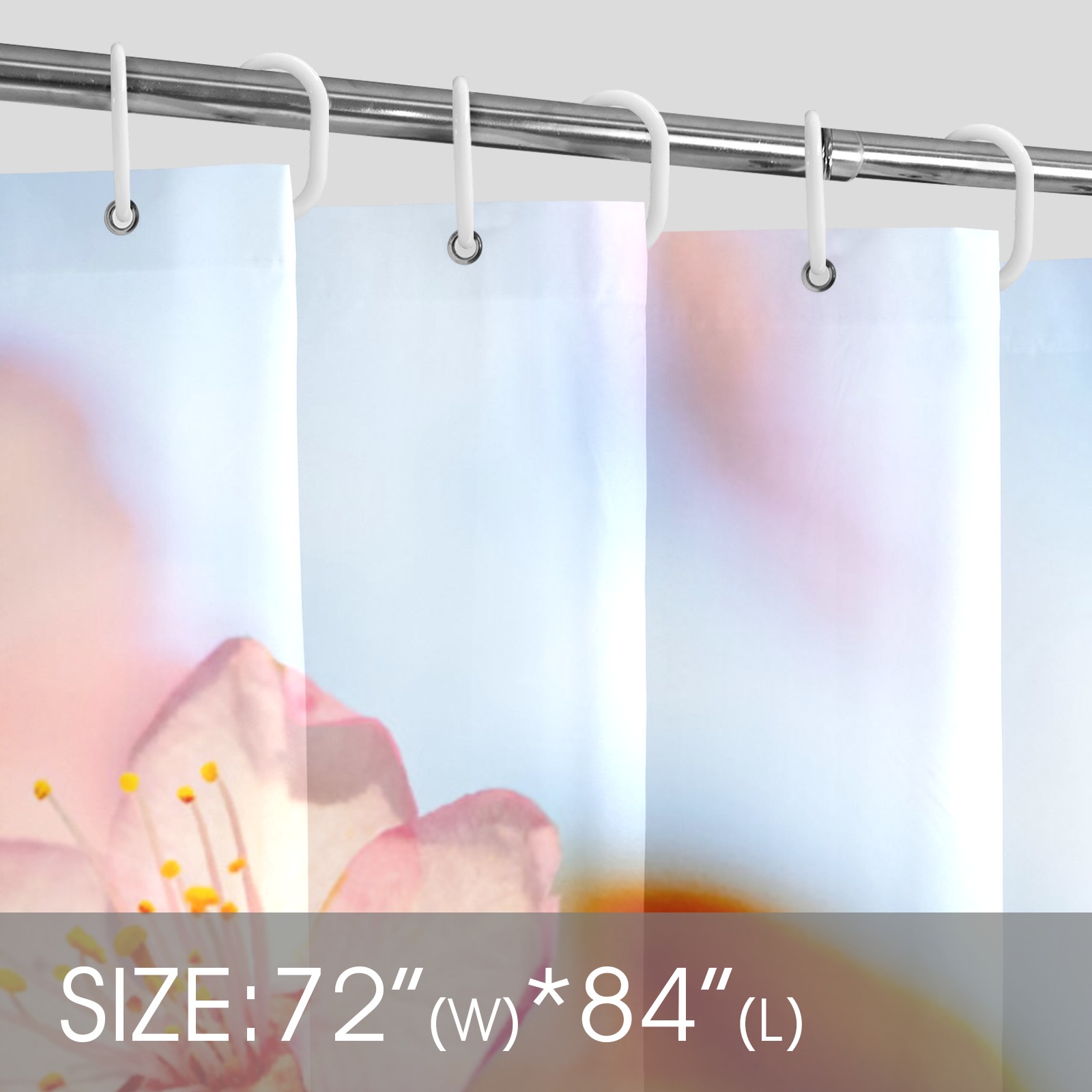Stunning natural composition of sakura flowers. Shower Curtain 72"x84"