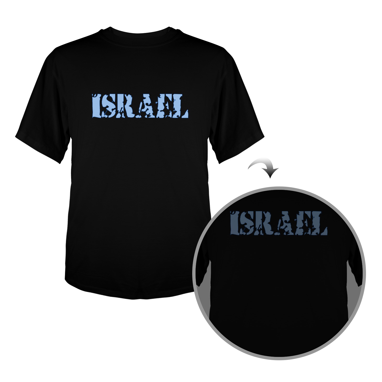 Israel Men's Glow in the Dark T-shirt (Front Printing)