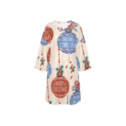 Beautiful Christmas Ornaments Nightshirt Women's Oversized Sleep Tee (Model T74)