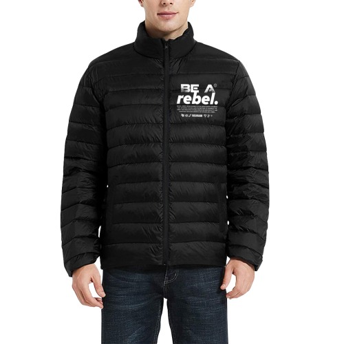 be a rebel Men's Stand Collar Padded Jacket (Model H41)