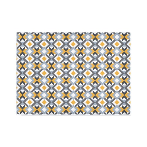 Retro Angles Abstract Geometric Pattern Area Rug7'x5'