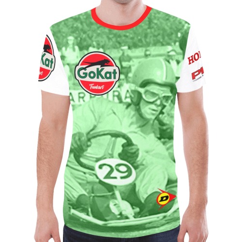 Go Kat GRN Funkart  All Over Print New All Over Print T-shirt for Men (Model T45)