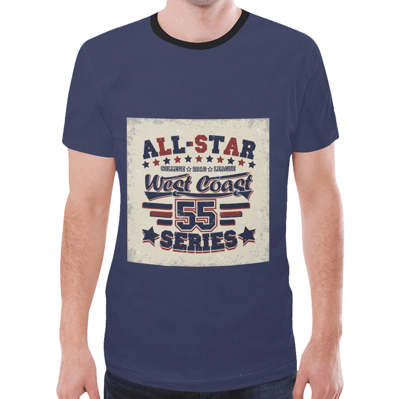west coast 55 New All Over Print T-shirt for Men (Model T45)