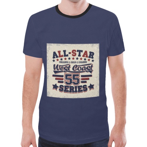 west coast 55 New All Over Print T-shirt for Men (Model T45)