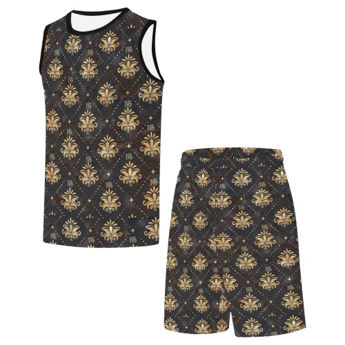 Royal Pattern by Nico Bielow Basketball Uniform with Pocket