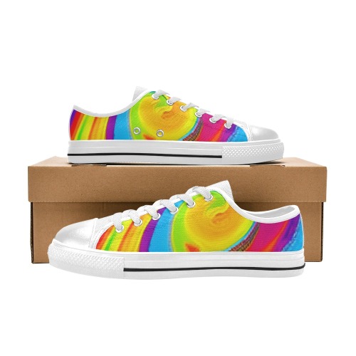 Tie Dye Women's Classic Canvas Shoes (Model 018)