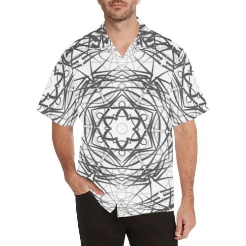 black chaos Hawaiian Shirt with Merged Design (Model T58)