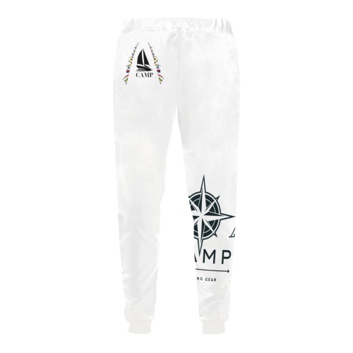 CAMP White Joggers Unisex All Over Print Sweatpants (Model L11)