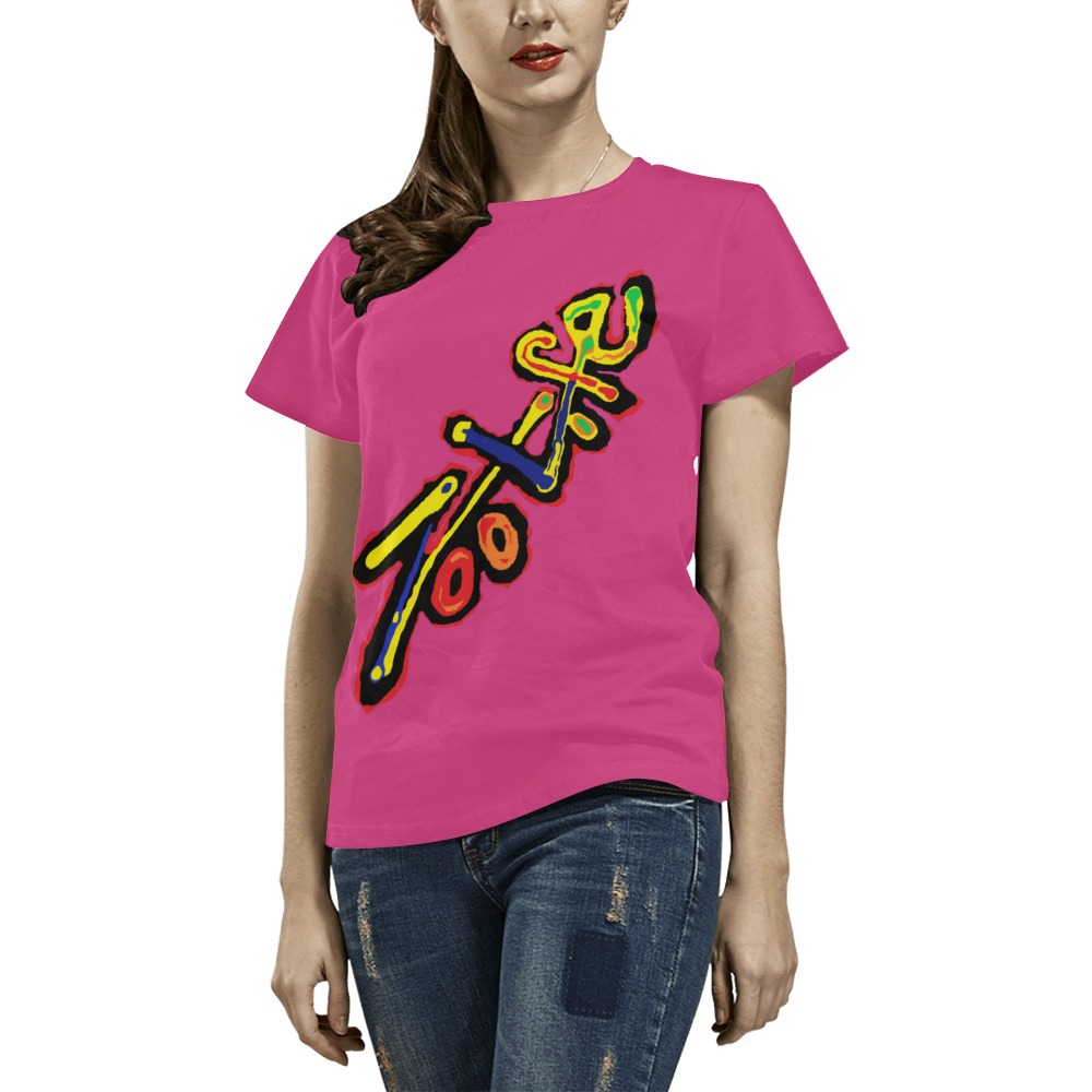 ZL.LOGOWM.htpnk All Over Print T-Shirt for Women (USA Size) (Model T40)