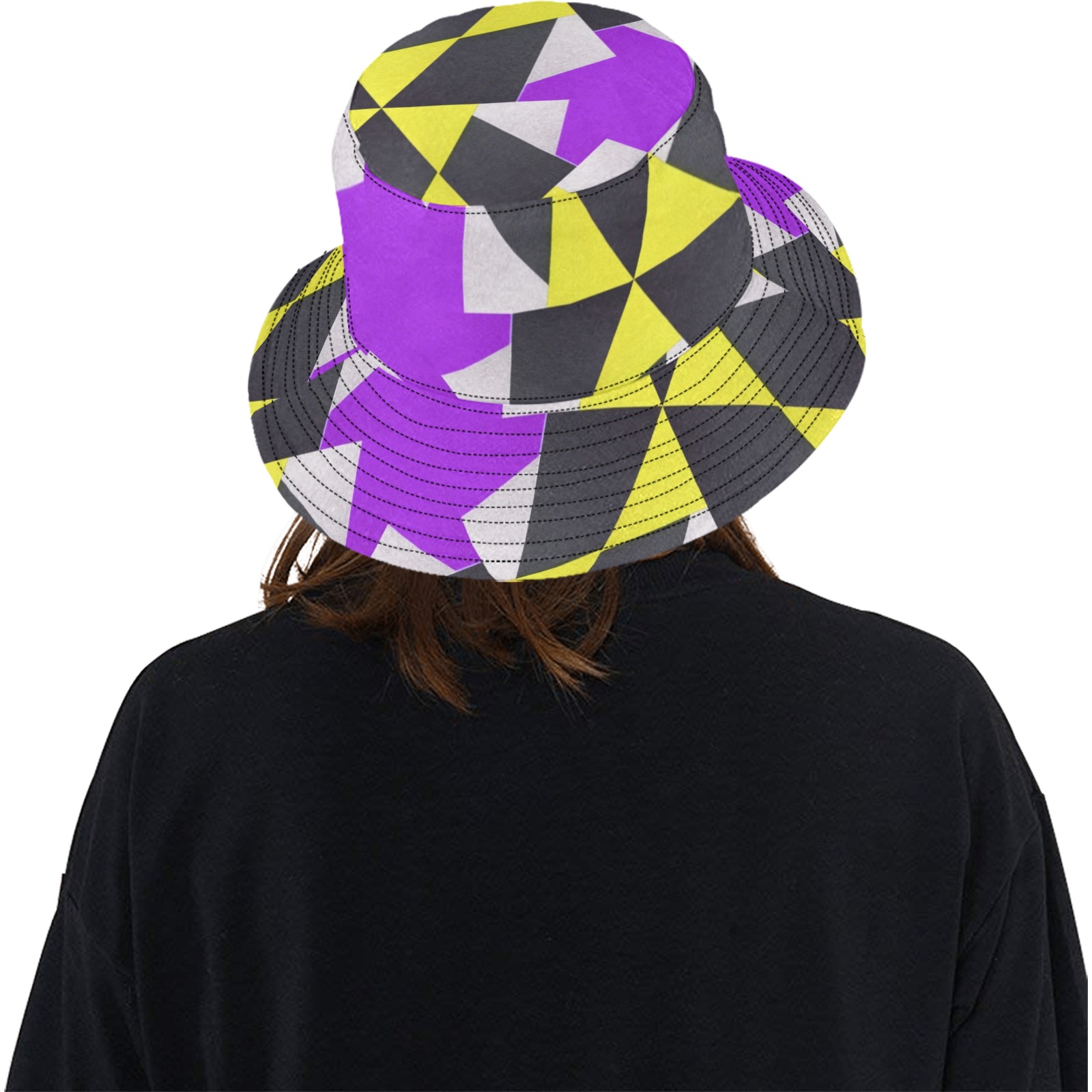 Retro geometric colorful 7D Unisex Summer Bucket Hat