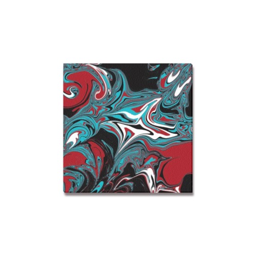 Dark Wave of Colors Frame Canvas Print 6"x6"