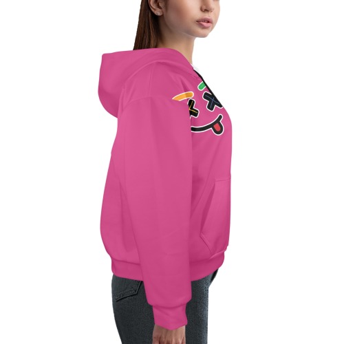 XXsmiles Pink  Hoodie Women's All Over Print Hoodie (Model H61)