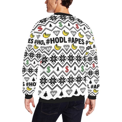 All I want for Christmas... Men's Oversized Fleece Crew Sweatshirt (Model H18)