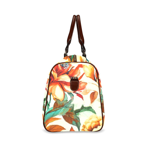 flowers botanic art (1) travel bag Waterproof Travel Bag/Large (Model 1639)