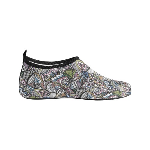 Mind Meld - Color - Small Pattern Men's Slip-On Water Shoes (Model 056)