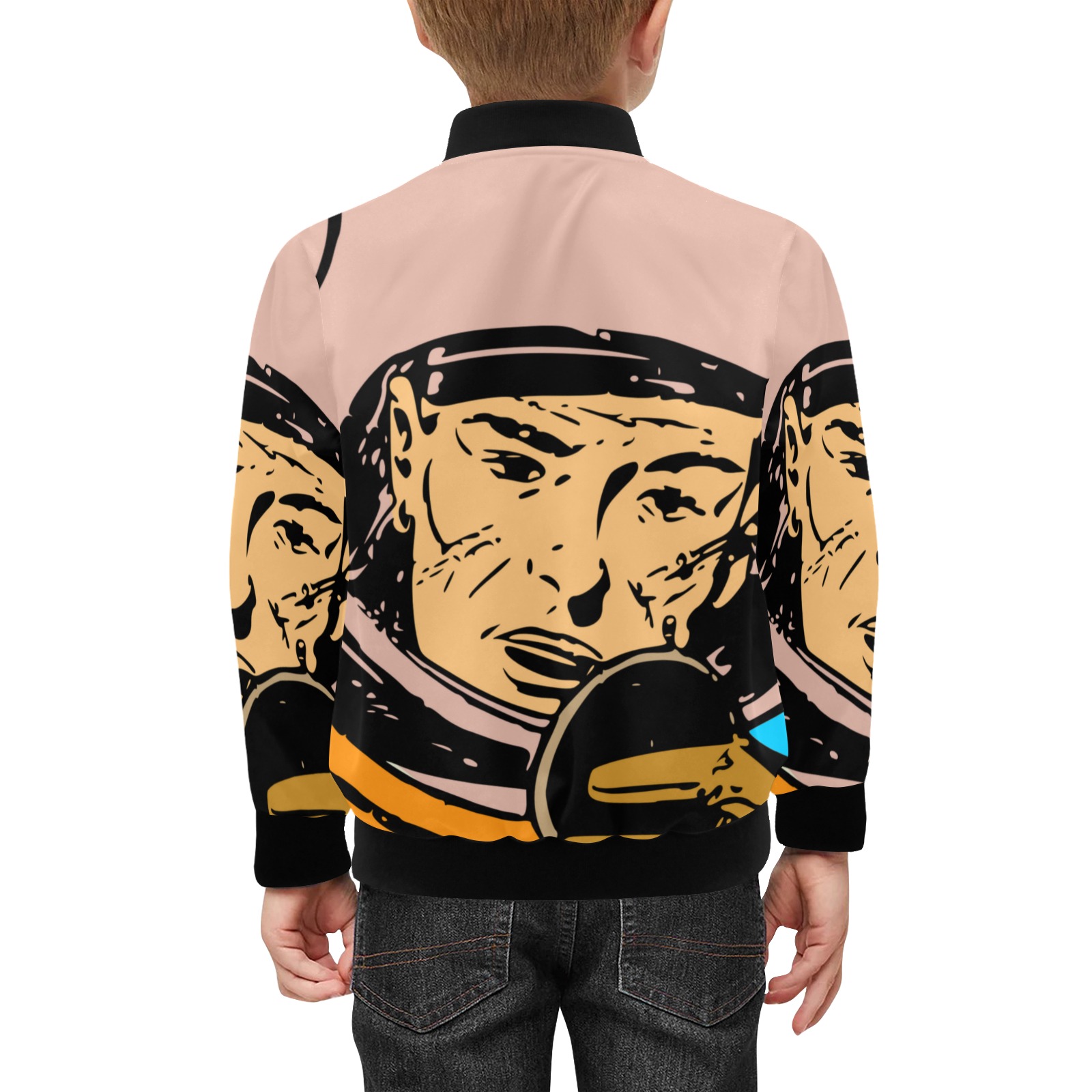 astronaut Kids' Bomber Jacket with Pockets (Model H40)