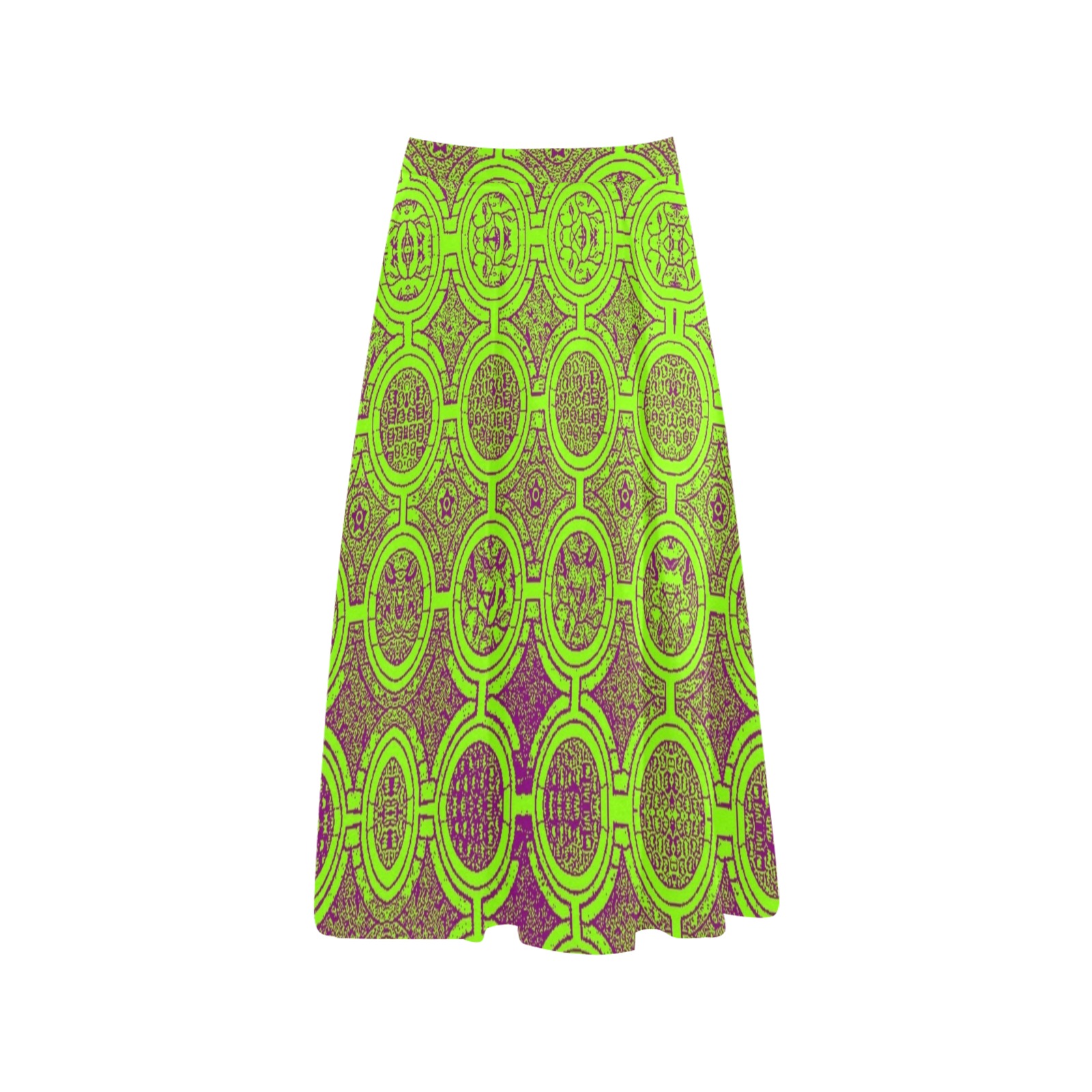 AFRICAN PRINT PATTERN 2 Mnemosyne Women's Crepe Skirt (Model D16)