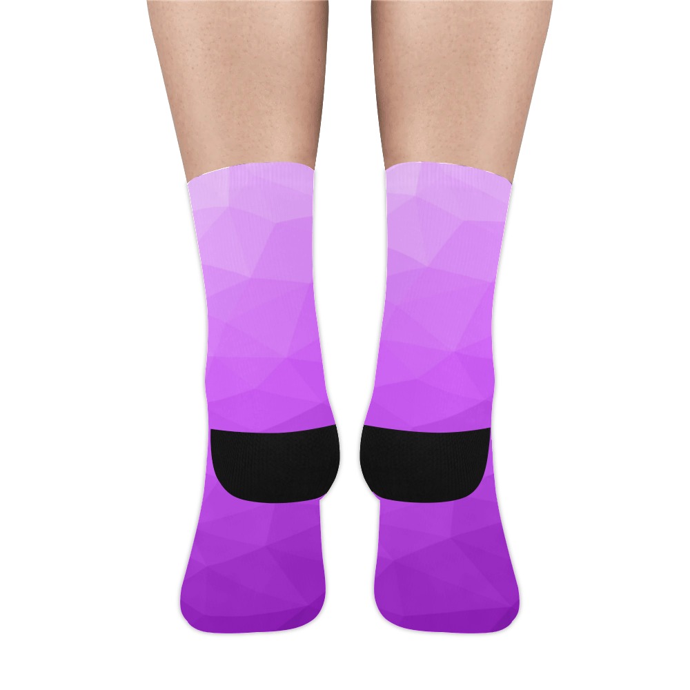 Purple gradient geometric mesh pattern Trouser Socks