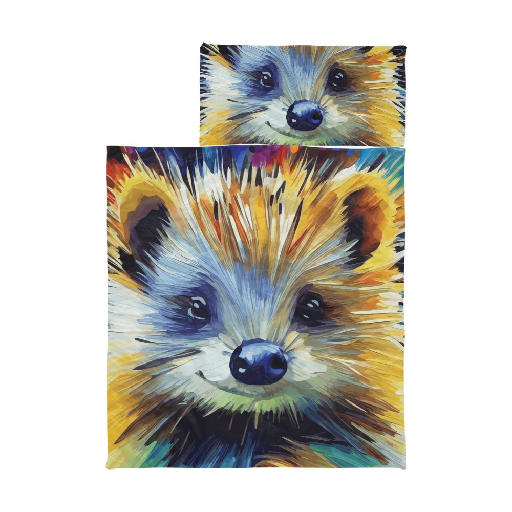 Hedgehog Funny Colorful Animal Art Kids' Sleeping Bag