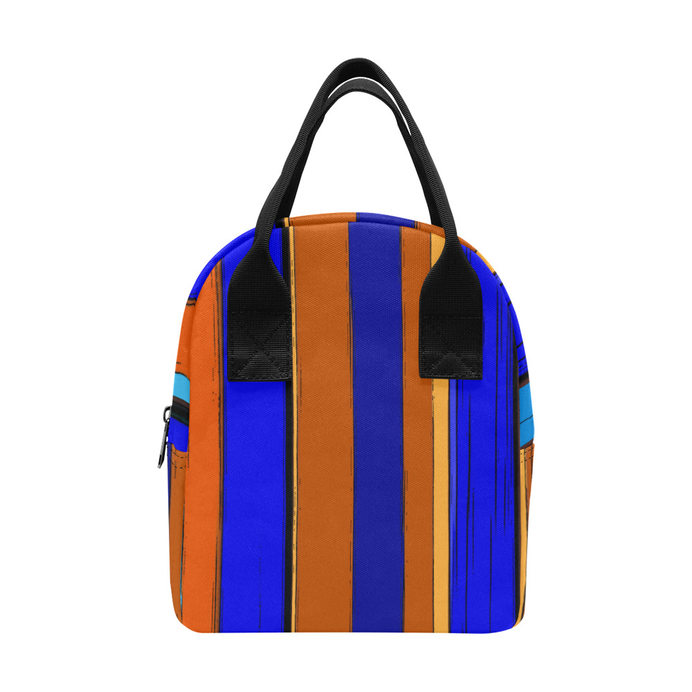 Abstract Blue And Orange 930 Zipper Lunch Bag (Model 1689)
