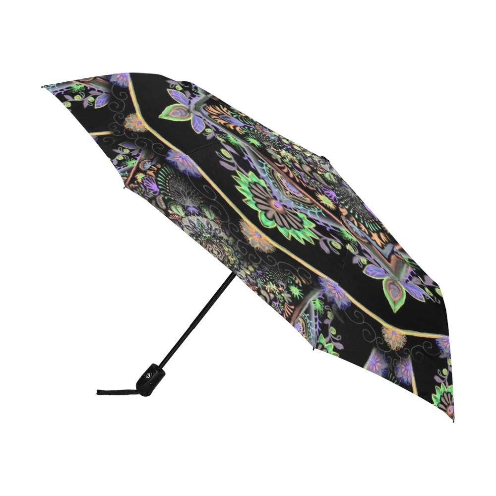 curls watercolor 4-yellowgreen Anti-UV Auto-Foldable Umbrella (U09)
