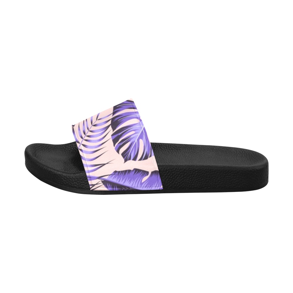 Lavender Tropical Women's Slide Sandals (Model 057)