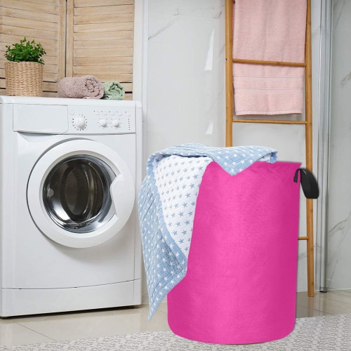 color Barbie pink Laundry Bag (Large)