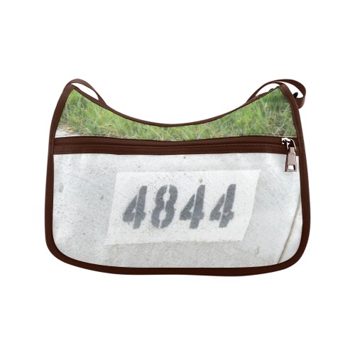 Street Number 4844 with Brown Background Crossbody Bags (Model 1616)