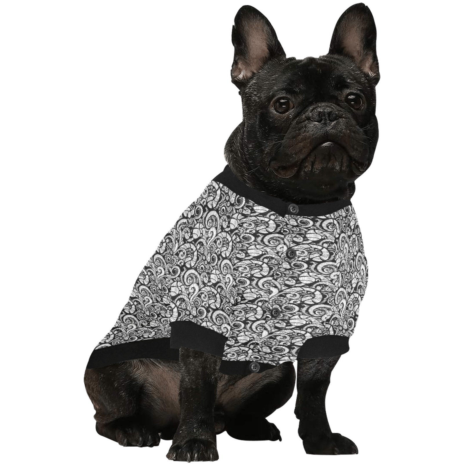 Let Your Spirit Wander in Black Pet Dog Round Neck Shirt