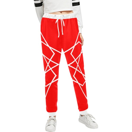 White Interlocking Diamonds Funhouse red