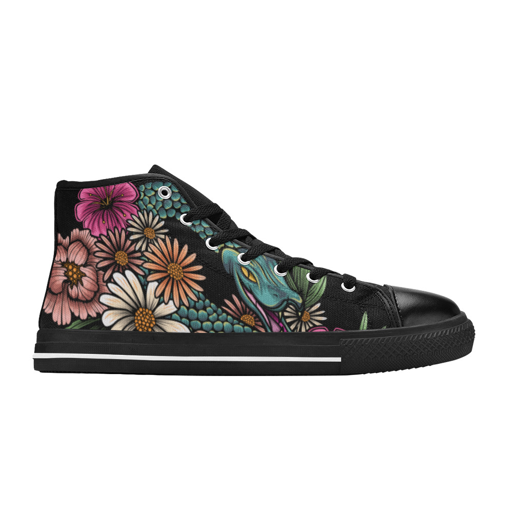 In My Garden Women's Classic High Top Canvas Shoes (Model 017)