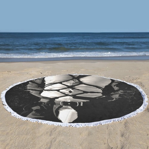 Bound in Shirt by Fetishworld Circular Beach Shawl Towel 59"x 59"