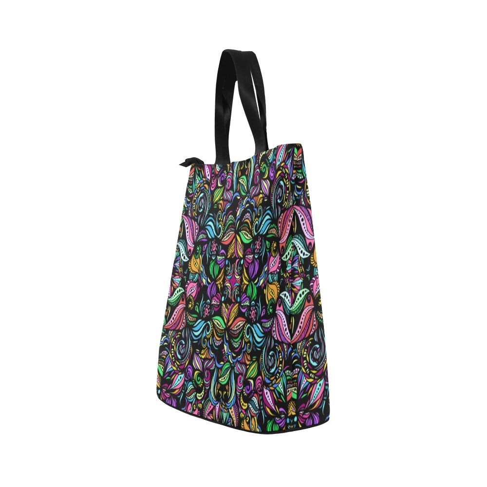 Whimsical Blooms Nylon Lunch Tote Bag (Model 1670)