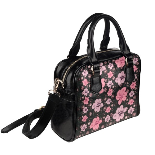 Summertime-Pink Floral Shoulder Handbag (Model 1634)