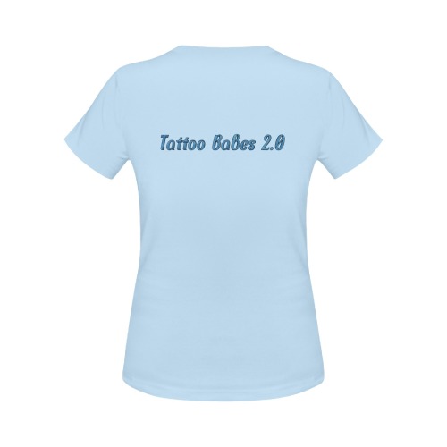 TATTOO BABES 2.0sm - Blue #1 F&B (Blue) Ladies Women's Classic T-Shirt (Model T17）